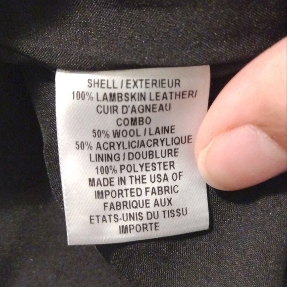 Milly - Lambskin Leather Wool Black Mini Skirt - Picture 15 of 16